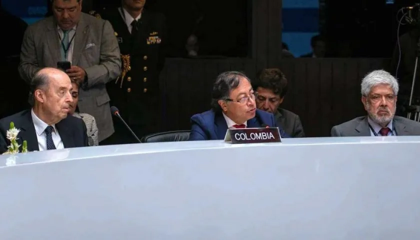 El Presidente Gustavo Petro en el Consejo Presidencial Andino.