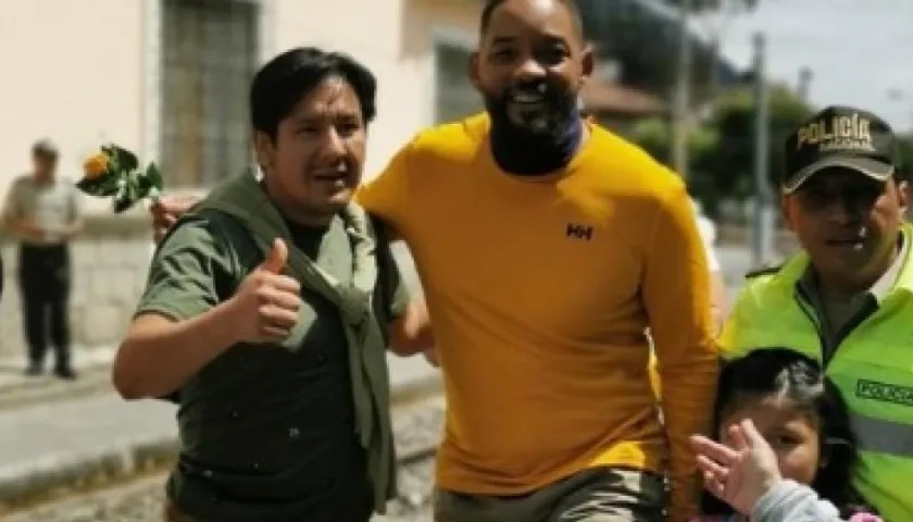 Will Smith fue muy cordial con quienes se le acercaron a saludarlo.