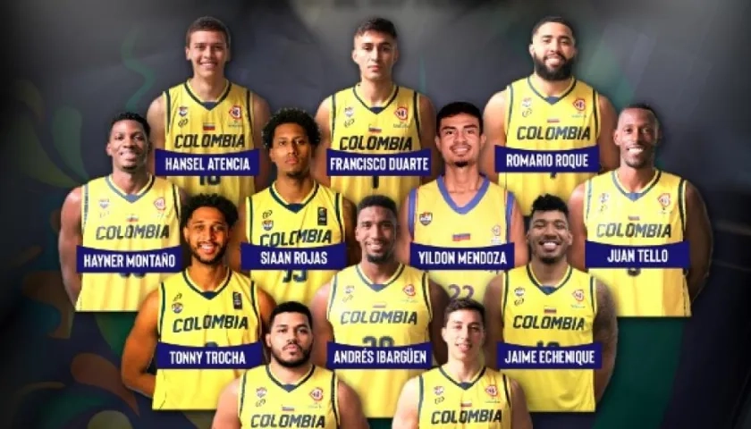 El seleccionado colombiano en AmeriCup.
