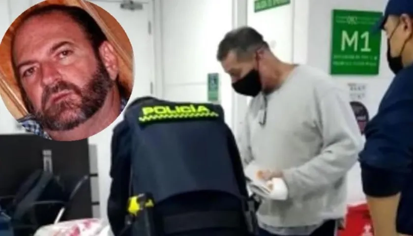 Javier Alfredo Valle cuando arribó a Colombia. En el recuadro, Alfredo Correa.