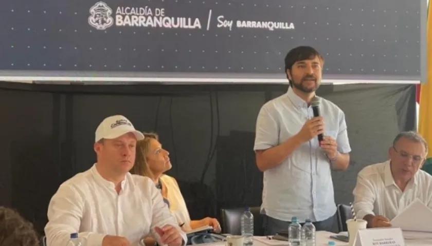 El Alcalde Jaime Pumarejo en su intervención de este viernes en Cartagena.