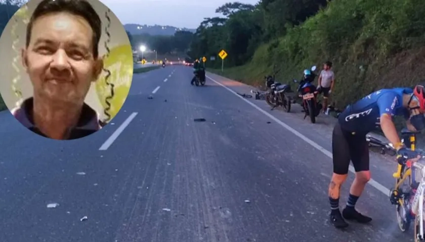 Orlando Olivos Niño, el ciclista fallecido y el lugar de los hechos
