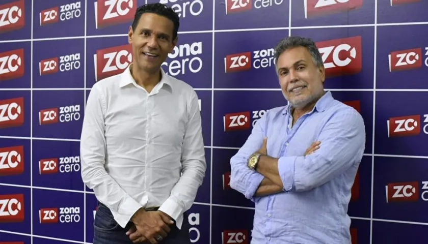 Los artistas Eibar Gutiérrez e Ismael Barrios.