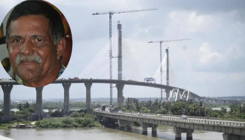 Guillermo Rodríguez desapareció en el río debajo del antiguo puente Pumarejo. 