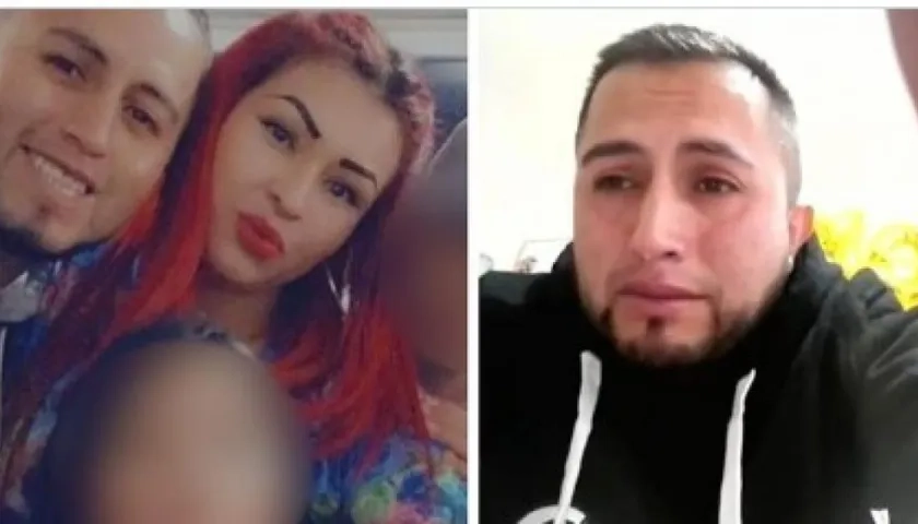 Leydy Paola Martínez Villalobos y su esposo Jhon Bernal en una foto de archivo,