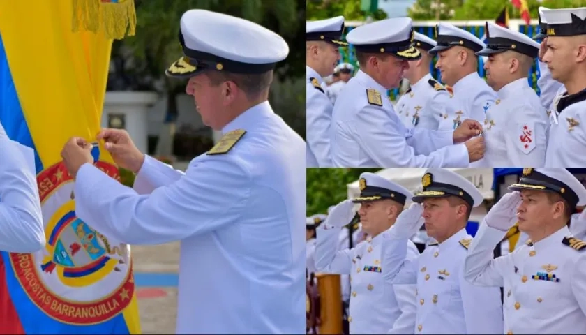Ceremonia de ascenso y de condecoraciones. 