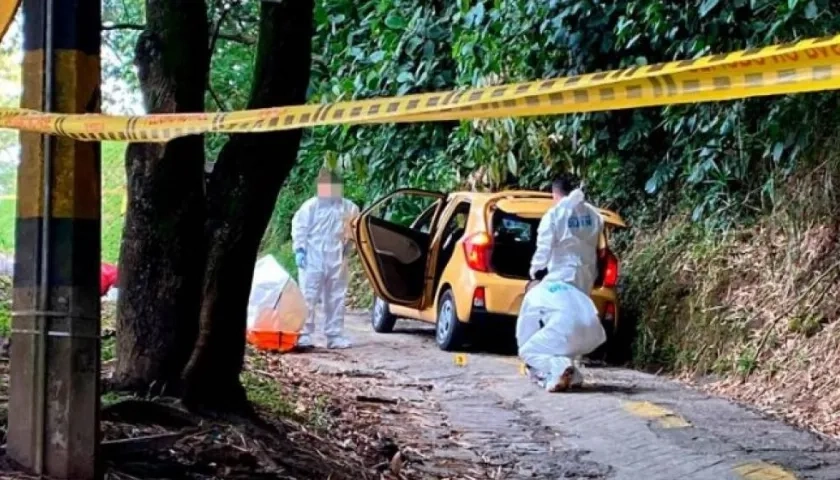 Zona en donde fue hallada muerta Blanca Inés Giraldo.