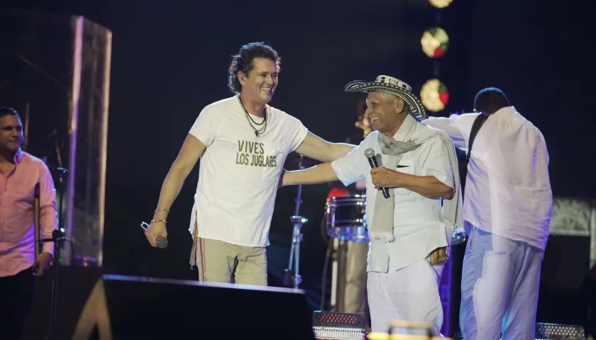 Adolfo Pacheco con Carlos Vives