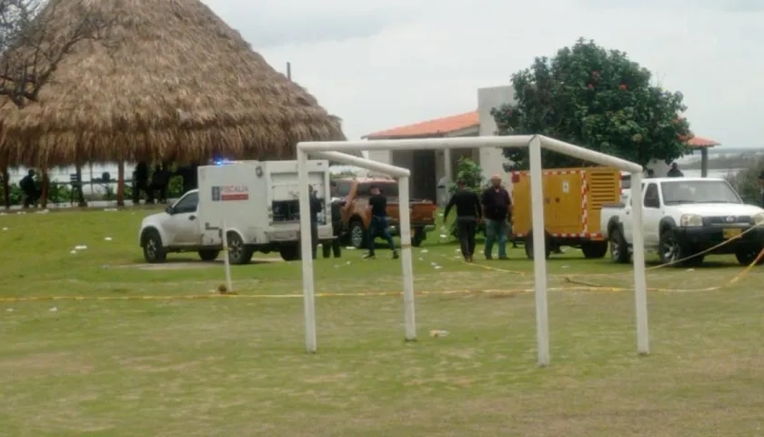 Aspecto del lugar de los hechos en la cabaña.