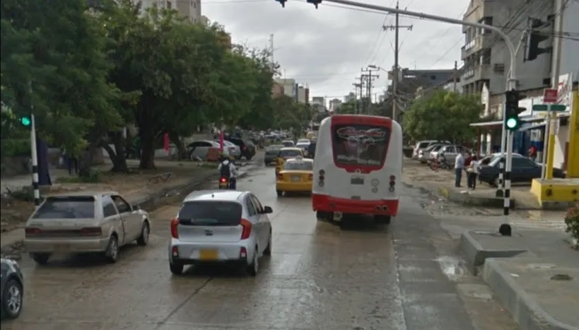 Calle 76 con carrera 43, donde resultó herido un hombre en un atraco.