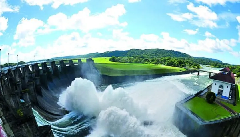 Embalse en el Canal de Panamá.