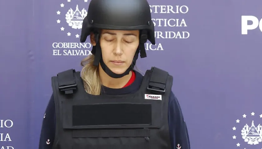 Margaret Lizeth Chacón capturada en El Salvador.