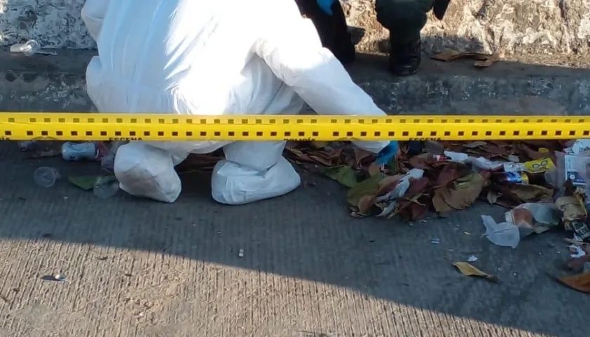 Sitio de la masacre en El Santuario.