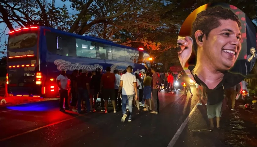 El bus de la agrupación de Kbeto Zuleta.