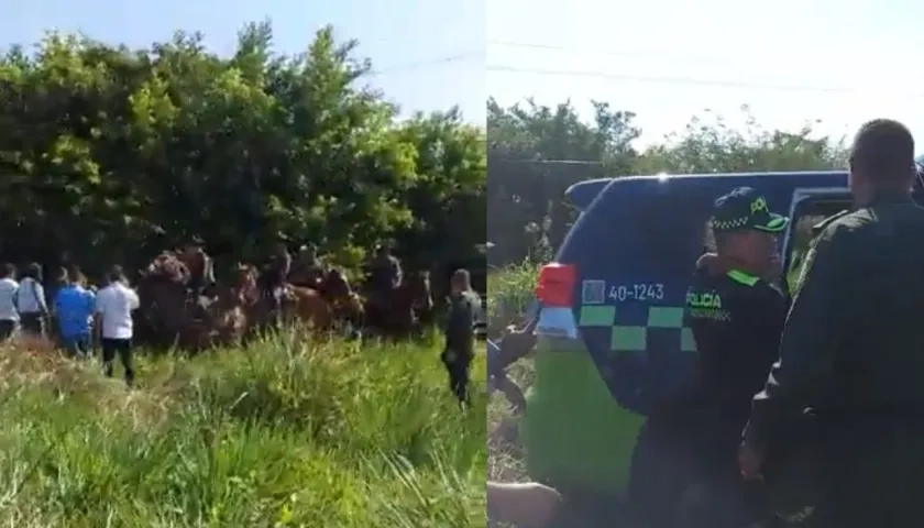 Momentos del hallazgo de la niña de 3 años en zona rural de Sahagún.