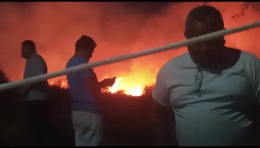 Momentos del incendio. 