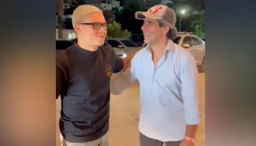 Juan Fernando Quintero y Alejandro Char en la reunión de la semana pasada en Barranquilla.