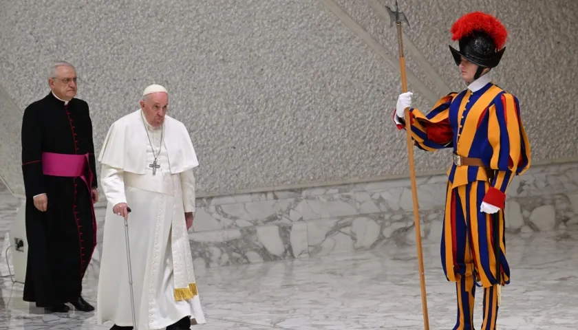 El Papa Francisco a su llegada a la audiencia general de este 25 de enero en el Vaticano.