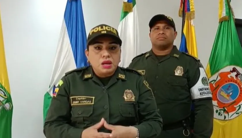 Capitán Jeimy Vargas, Jefe de Seccional de Protección de la Policía.