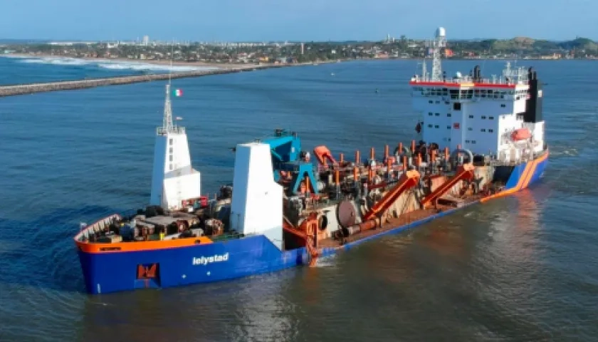 Imagen de la draga de Van Oord Dredging And Marine Contractors.