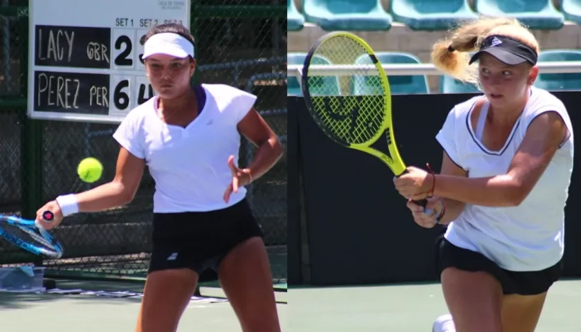 Lucciana Pérez e Iva Jovic, finalistas en la rama femenina.