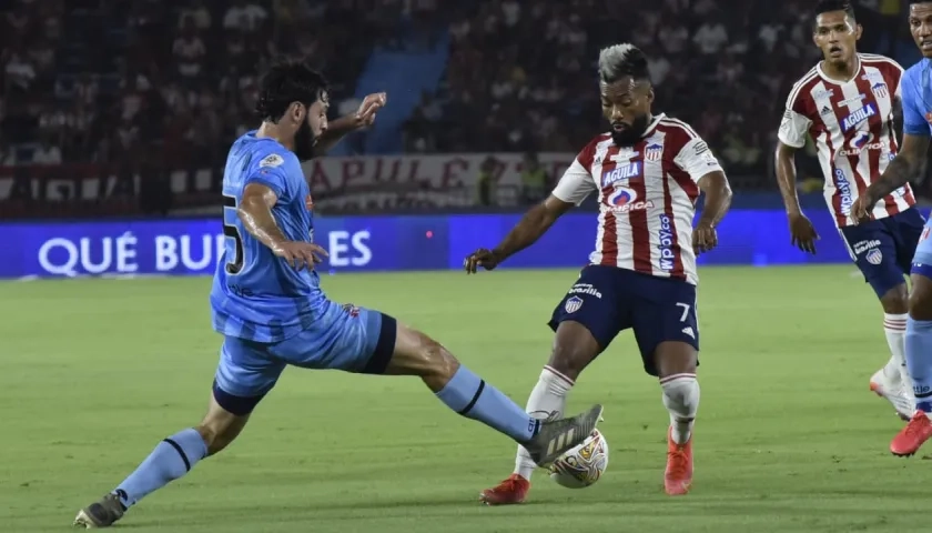 Luis 'Cariaco' González durante el partido contra Unión Magdalena. 