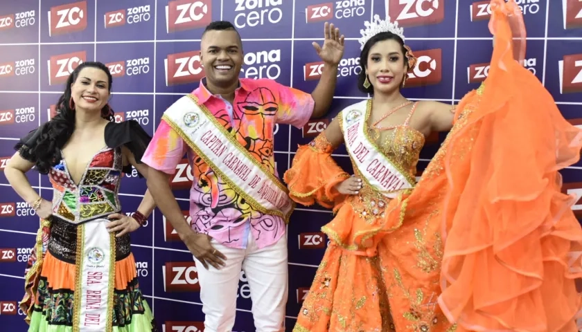 Lina Cabrera Flórez, Ricardo Aragón y Stephanie Sandoval, Reyes del Carnaval de Barranquilla en Nueva York.