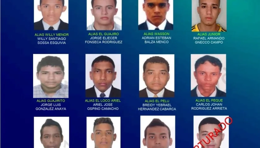 Cartel de los más buscados.