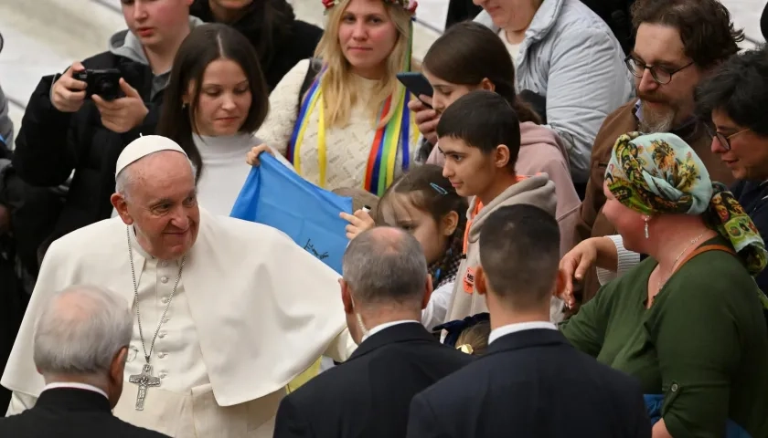 El papa Francisco durante la audiencia general de este miércoles.