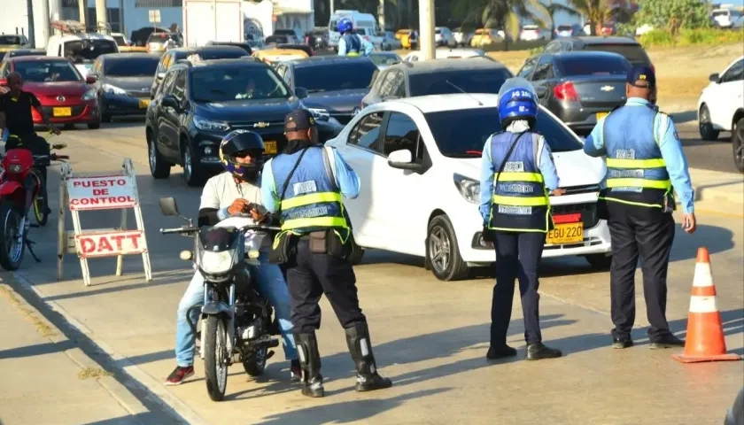 Operativos del  Departamento Administrativo de Tránsito y Transporte en Cartagena.