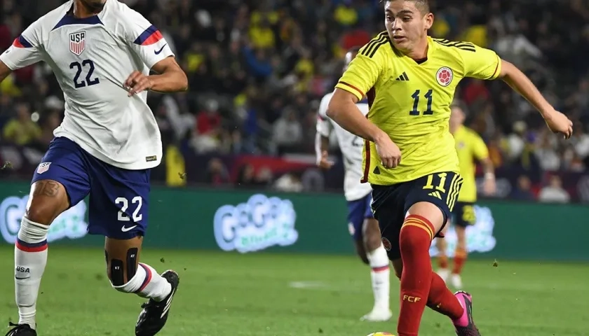 Daniel Ruiz durante el partido de Colombia contra Estados Unidos, el pasado 28 de enero. 