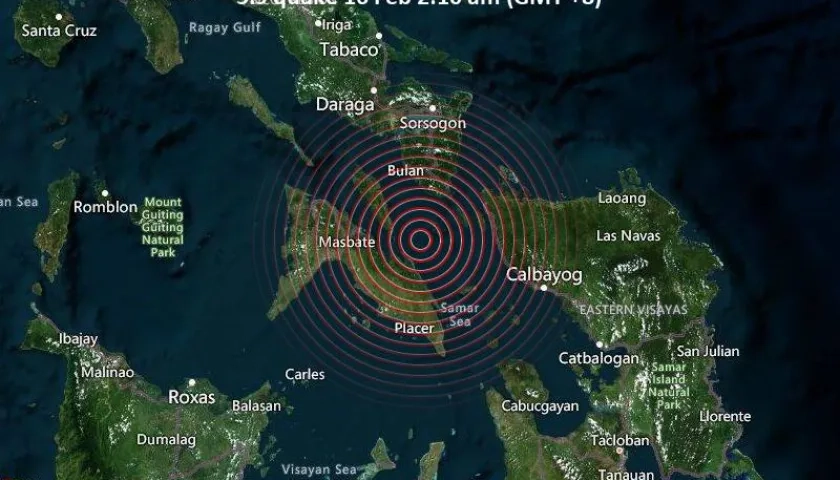 La isla de Masbate señalada en el gráfico