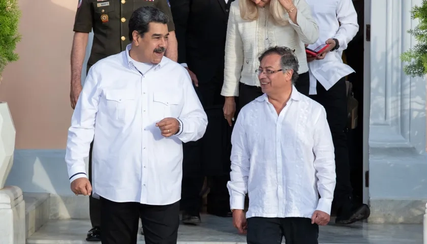 Nicolás Maduro y Gustavo Petro.