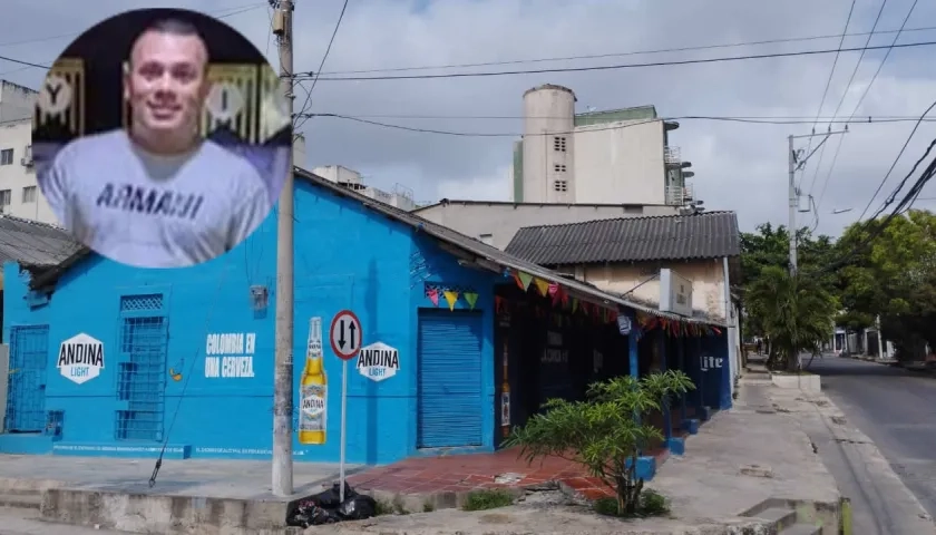  Eduer Leandro Chavarría Ossa fue impactado cuando estaba en la terraza de esta tienda. 