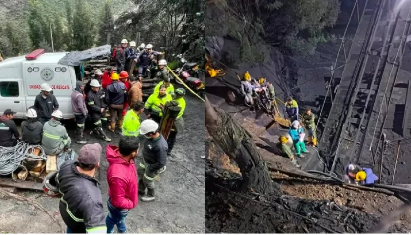 Imágenes de la emergencia en la mina.