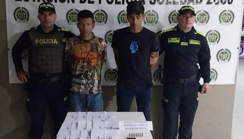 La Policía capturó a dos personas por extorsión en Soledad.