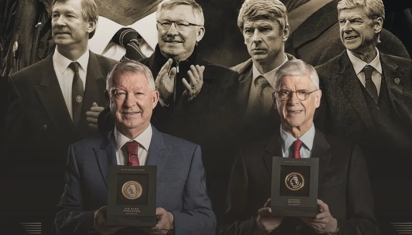 Alex Ferguson y Arsene Wenger dirigieron al Manchester United y al Arsenal, respectivamente.