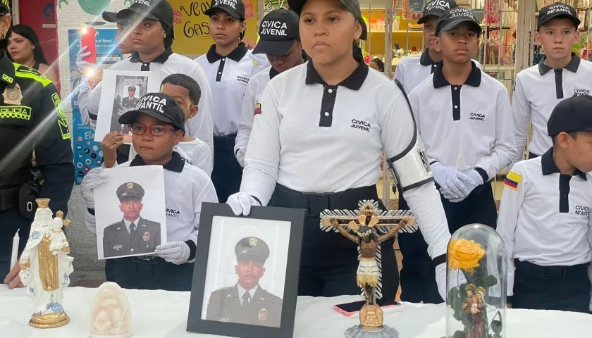 Homenaje póstumo al patrullero de la Policía, Fredy Joaquín Cantillo Sánchez.