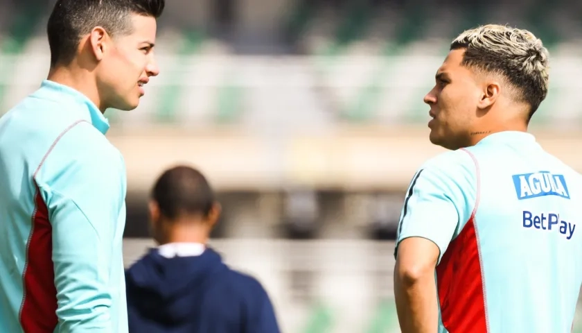 'Juanfer' Quintero en una foto captada junto a James Rodríguez publicada el pasado 22 de marzo.