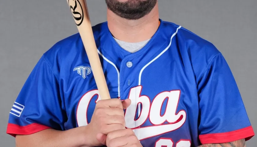 Iván Prieto, pelotero de Cuba en el Clásico Mundial de Béisbol.