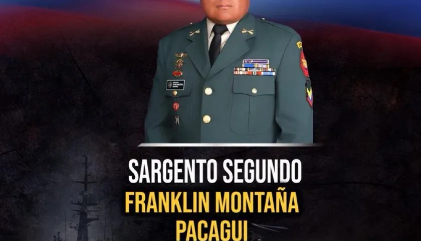 Sargento Franklin Montaña, muerto en combate con el ELN