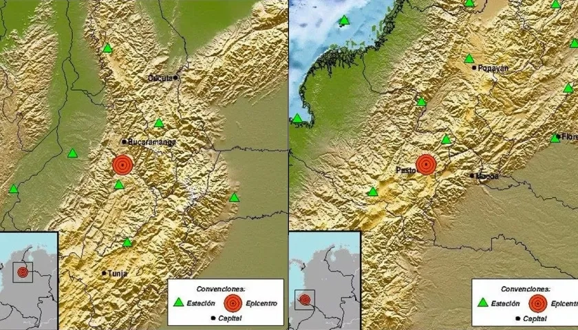 Sismo en Santos, Santander y en Nariño.