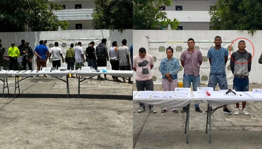 Los capturados esta semana por la Policía, entre ellos el que habría lanzado la granada a una panadería. 