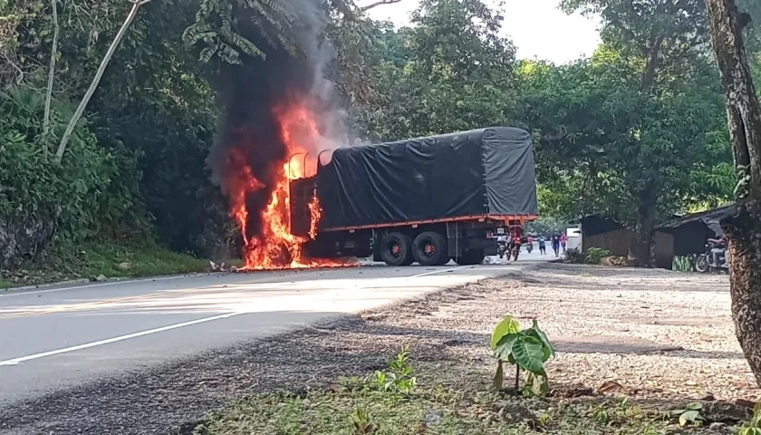 Acción terrorista durante el paro minero.