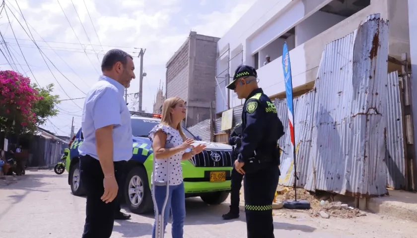 Gobernadora del Atlántico, Elsa Noguera, visitó las obras de la nueva estación de Policía de Soledad.