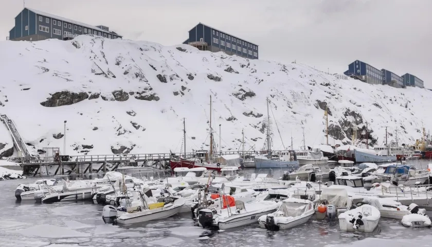 En la imagen de archivo, botes de pesca en Vestervig, Nuuk, Groenlandia.