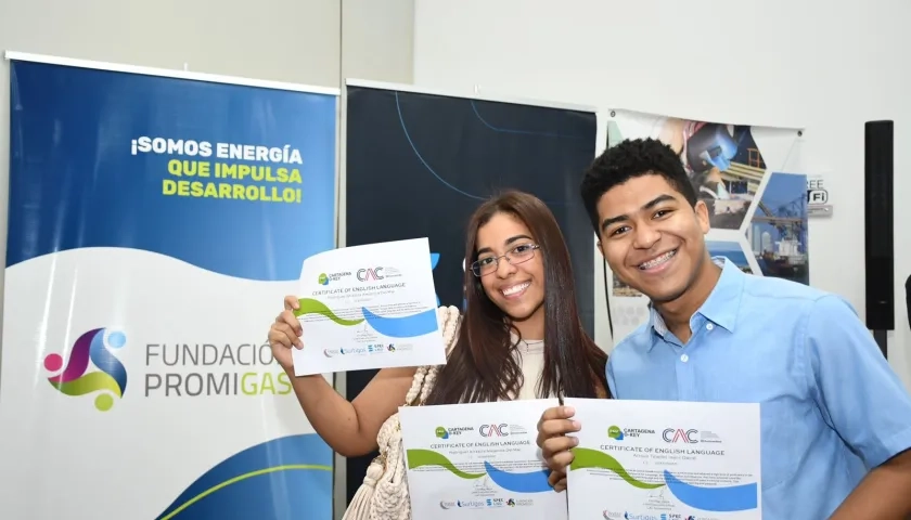 Beneficiarios de Cartagena O-Key que hace parte del programa Más Empleo Juvenil de la Fundación Promigas