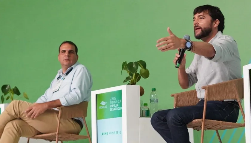 Alcalde Jaime Pumarejo durante su intervención en el Congreso de Naturgas.