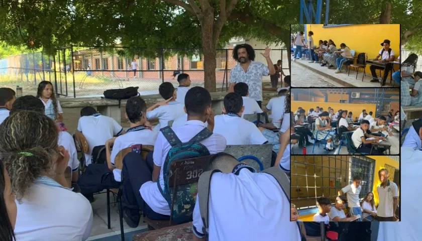 Clases al aire libre en la IE Nuestra señora de la Candelaria