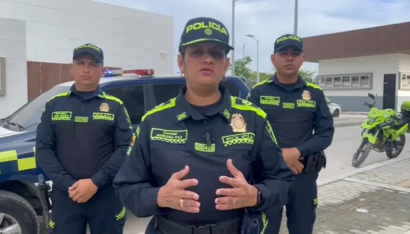 Comandante de la Policía Metropolitana de Santa Marta, Coronel Adriana Paz Fernández